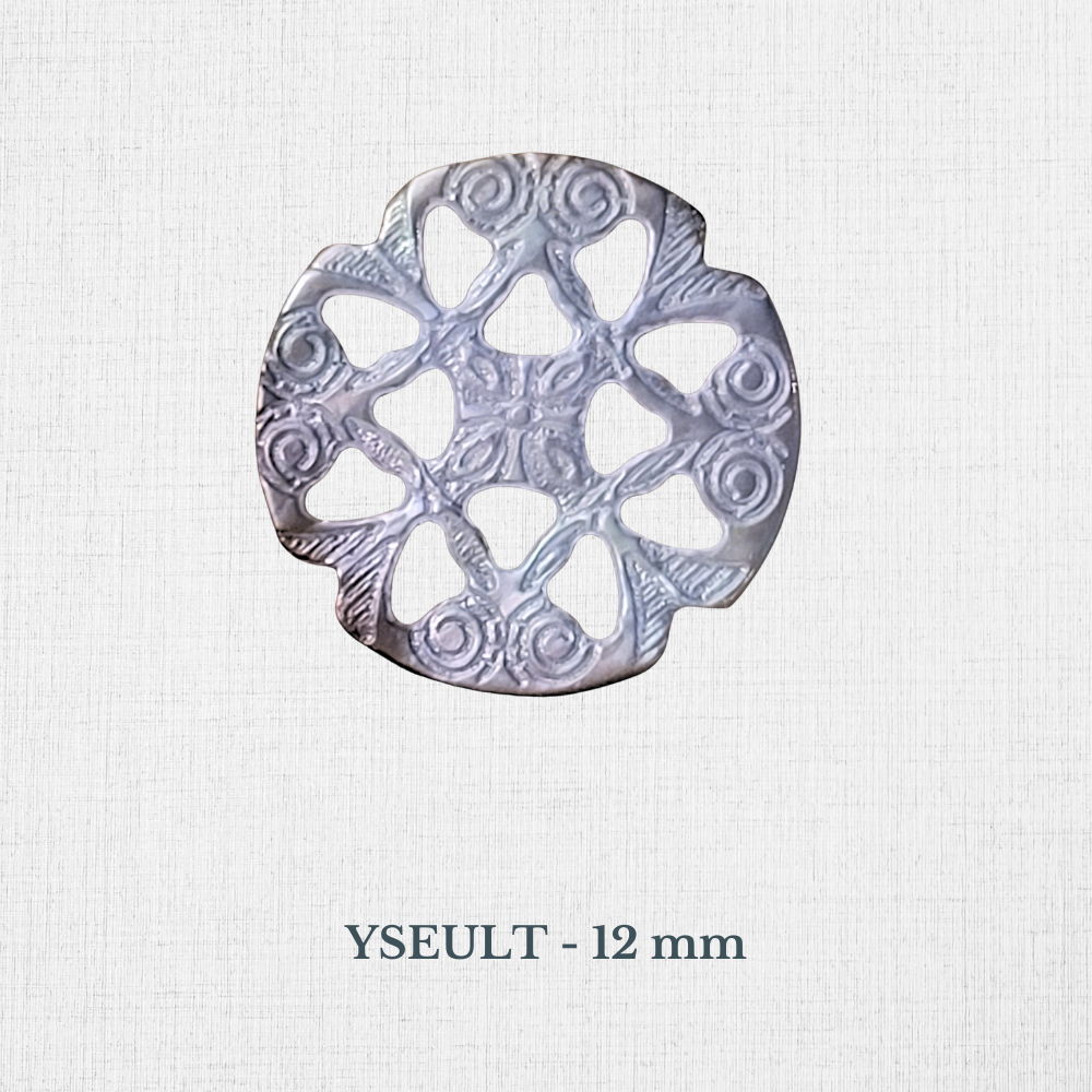 Boutons en nacre - Noir, Gris, Bleu, Vert - 10 à 15 mm