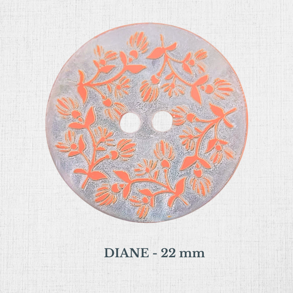 Boutons en nacre jaunes, rouges et rose en 18 à 22 mm