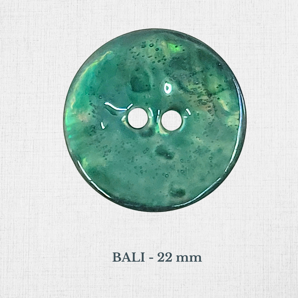 Boutons en nacre - Noir, Gris, Bleu, Vert - 18 à 22 mm