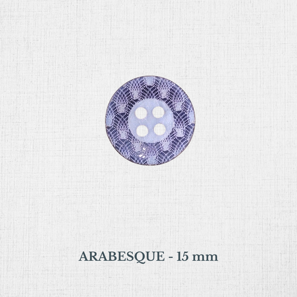 Boutons en nacre - Noir, Gris, Bleu, Vert - 10 à 15 mm