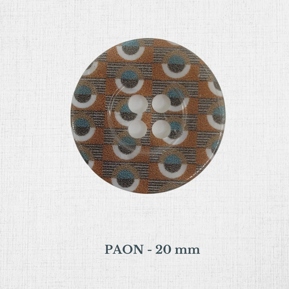 Boutons en nacre jaunes, rouges et rose en 18 à 22 mm