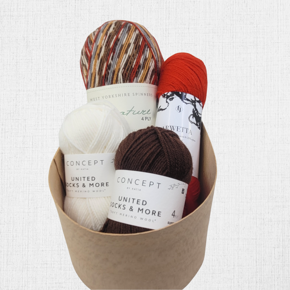 Kit des chaussettes ~ Robin "A Whimsical Christmas sock" de Stone Knits - St-Denis