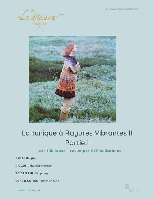 Patron de la Tunique à Rayures Vibrantes II (manche)