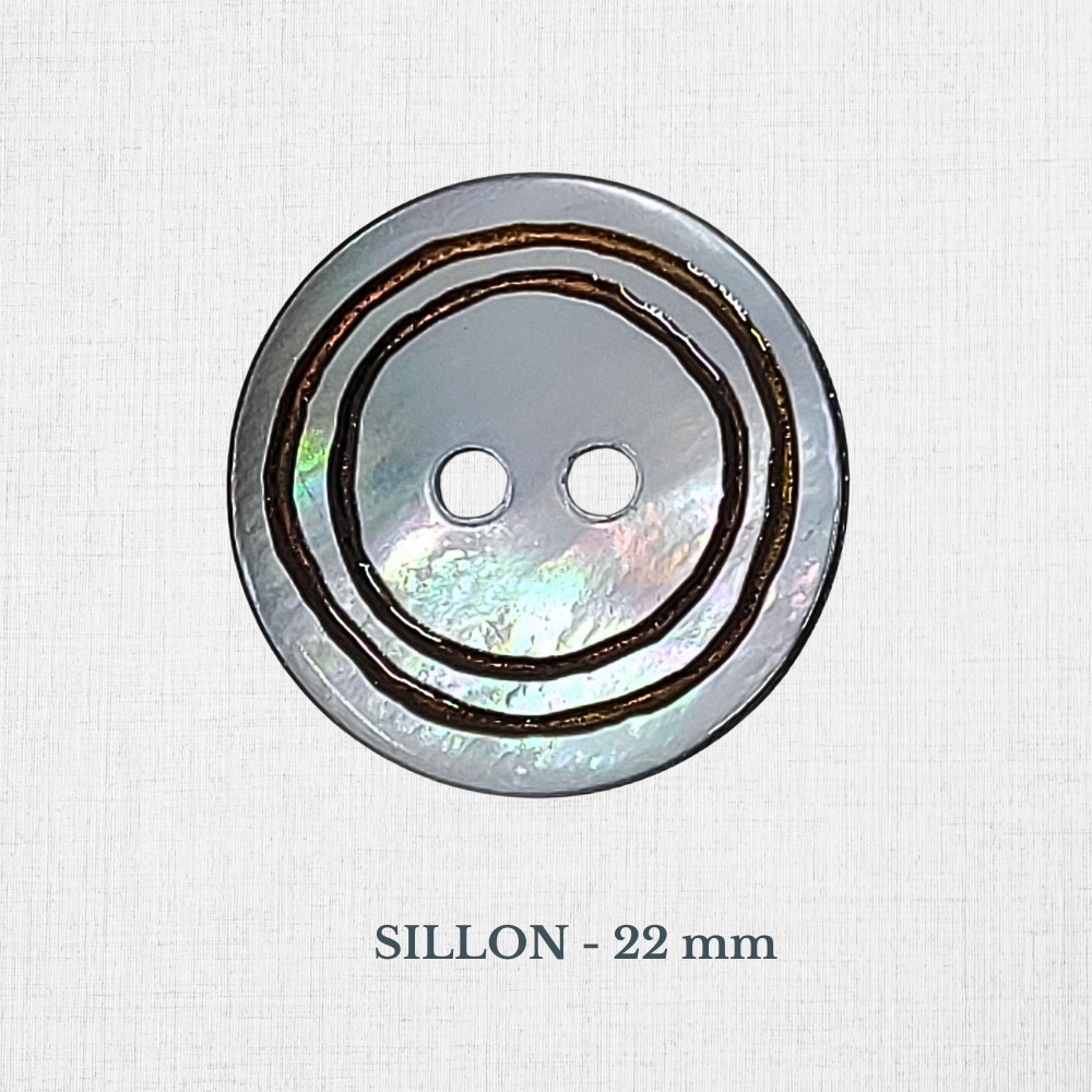 Boutons en nacre - Noir, Gris, Bleu, Vert - 18 à 22 mm