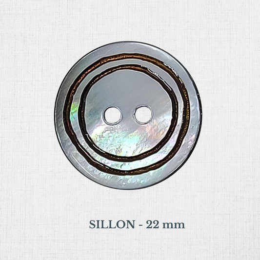 Boutons en nacre - Noir, Gris, Bleu, Vert - 18 à 22 mm