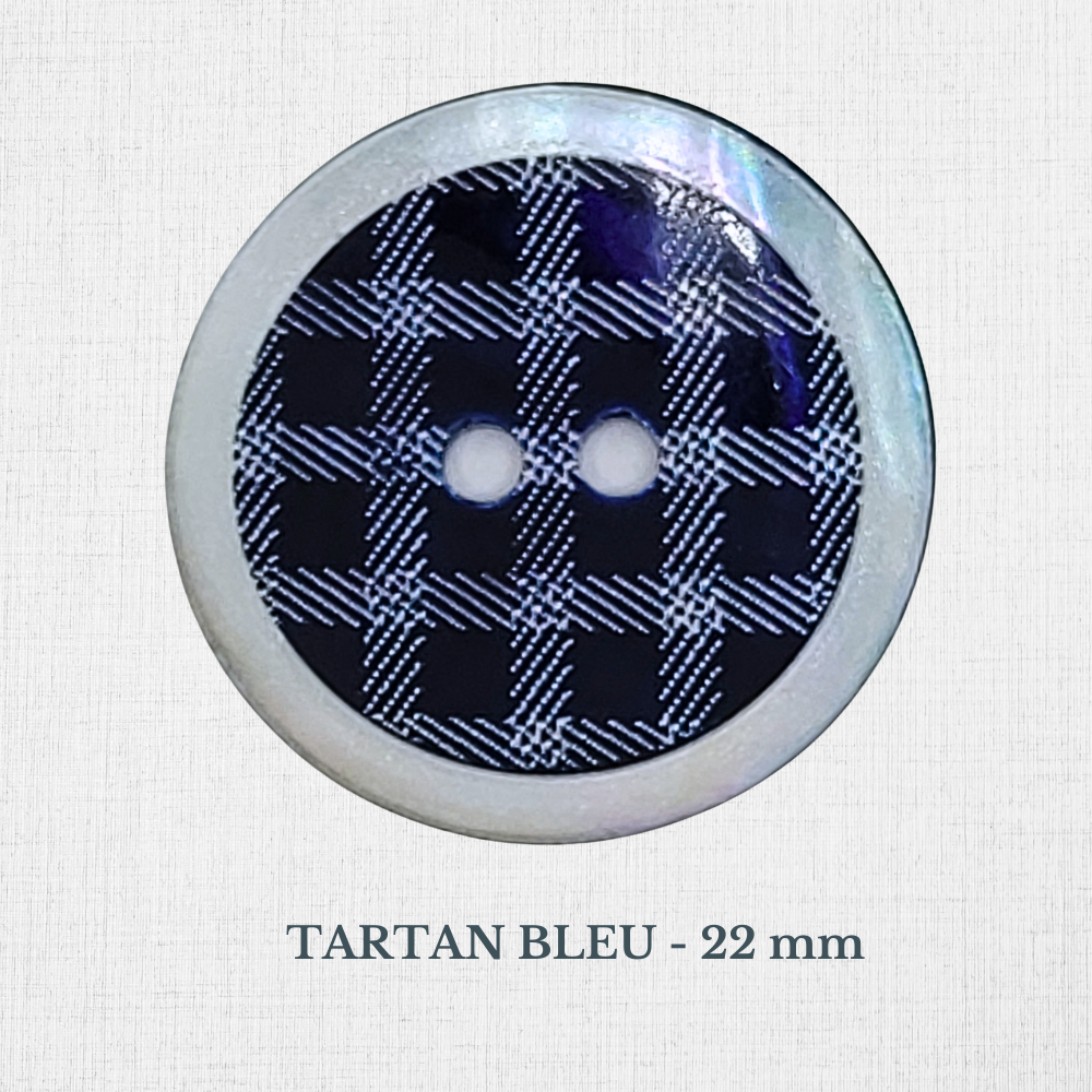 Boutons en nacre - Noir, Gris, Bleu, Vert - 18 à 22 mm