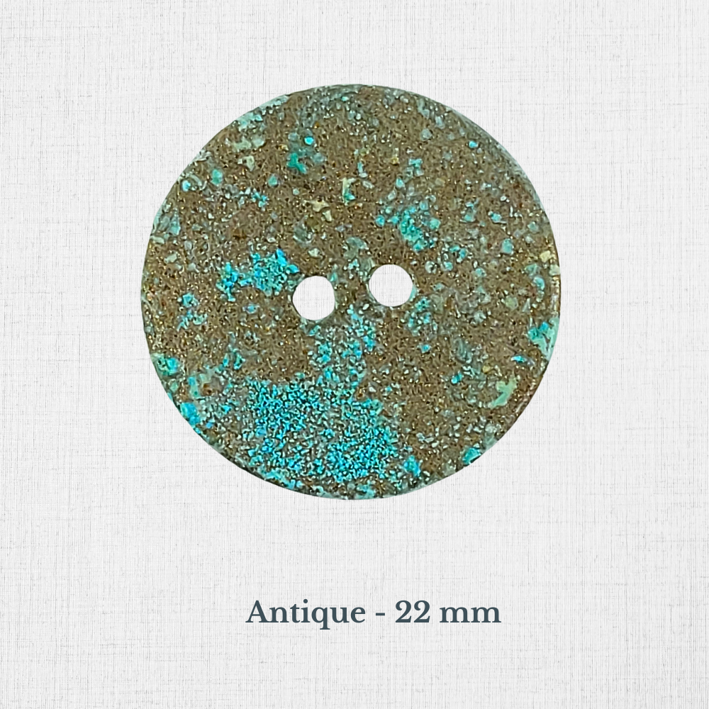 Boutons en nacre - Noir, Gris, Bleu, Vert - 18 à 22 mm
