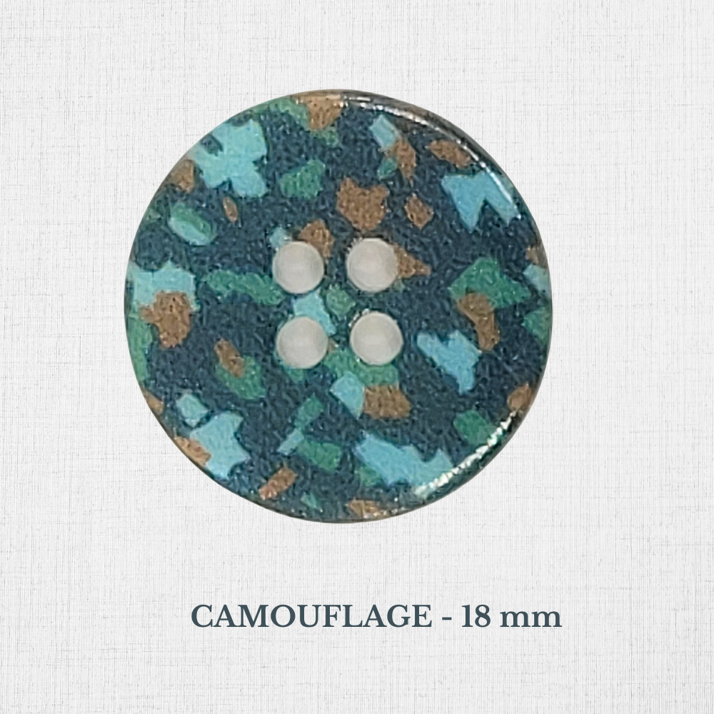 Boutons en nacre - Noir, Gris, Bleu, Vert - 18 à 22 mm