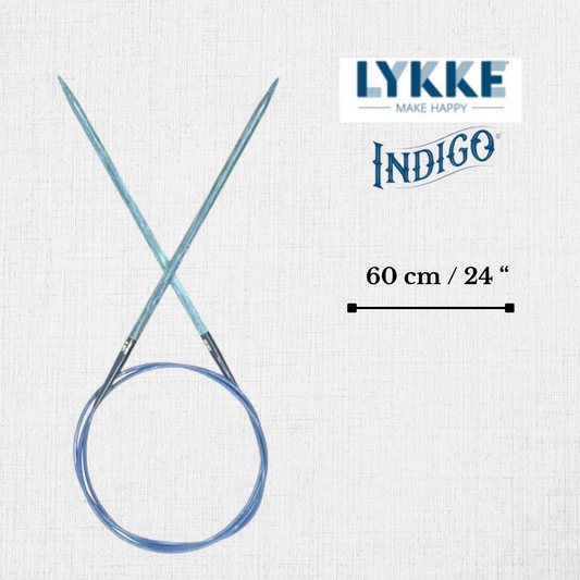 Aiguilles Circulaires Indigo 60 cm / 24" par LYKKE