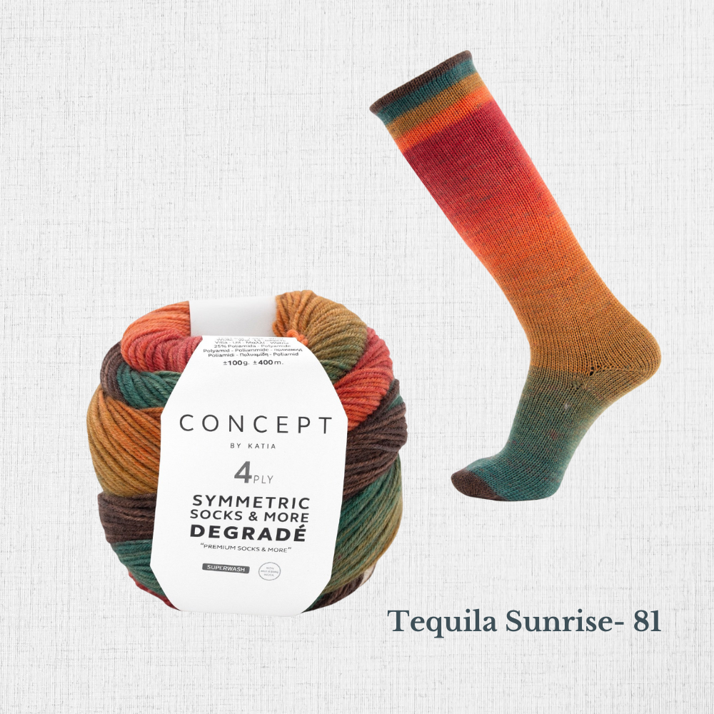 DEGRADÉ SYMMETRIC SOCKS par Katia