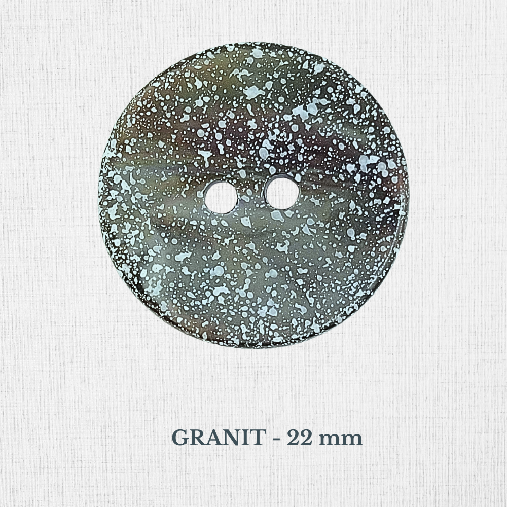 Boutons en nacre - Noir, Gris, Bleu, Vert - 18 à 22 mm