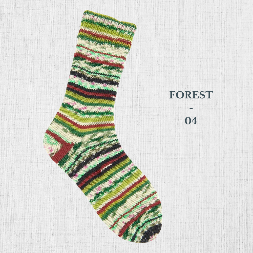 Socks Néon Fair Isle 4 Ply par Rico