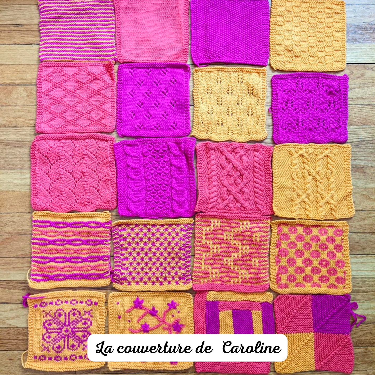 Patron de la couverture "Initation au tricot avec une couverture"