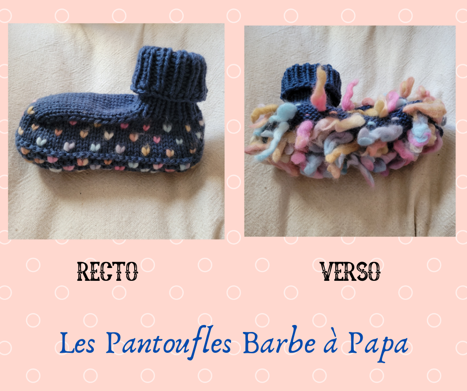 Patron des Pantoufles lardées " Barbe à Papa"