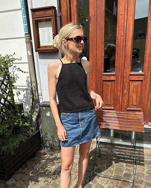 Tricoter le Audrey Top de PetiteKnit avec notre coton bio
