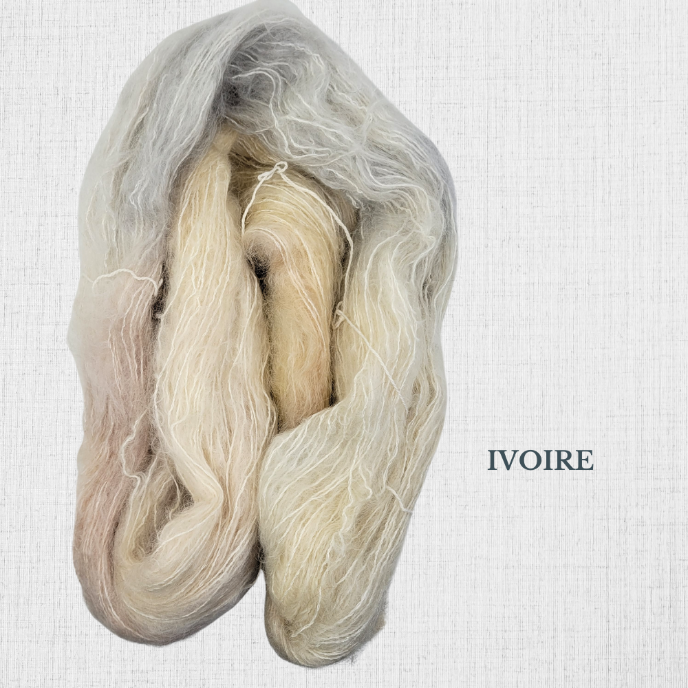 SELKIE par Hand Maiden - Kid Mohair et Soie teint à la main