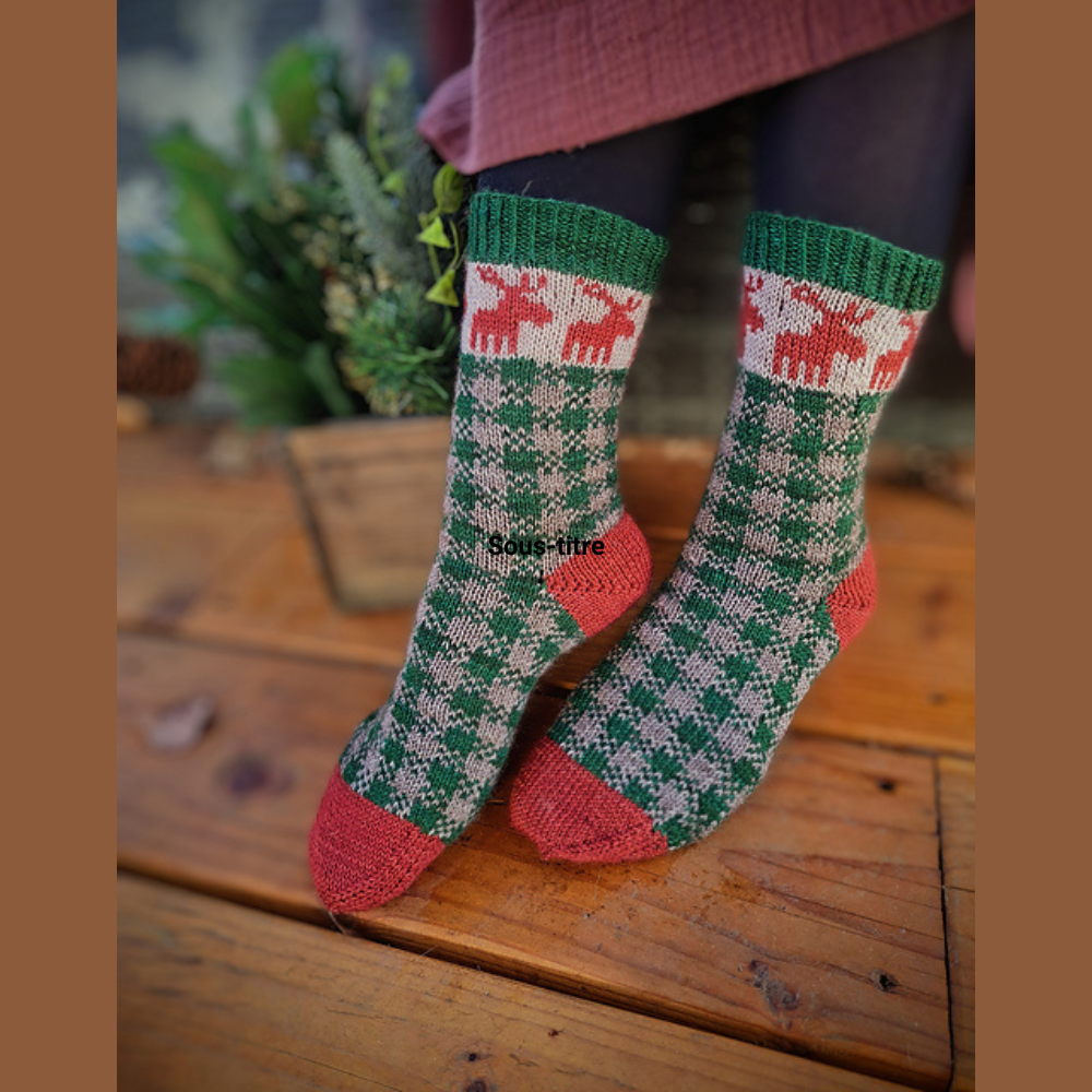 Kit des chaussettes ~ "Christ-Moose Socks" de Christine Brie