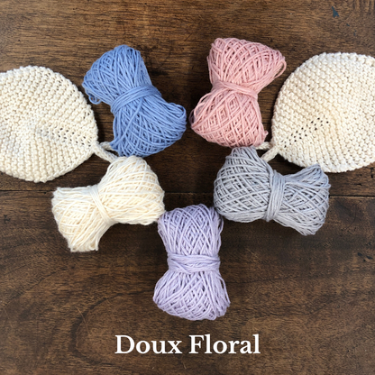 Knitting Kit - Leaf Washcloths - 100% Organic Cotton