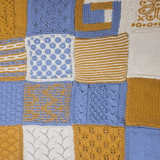 kit for the "Initiation to Knitting" blanket