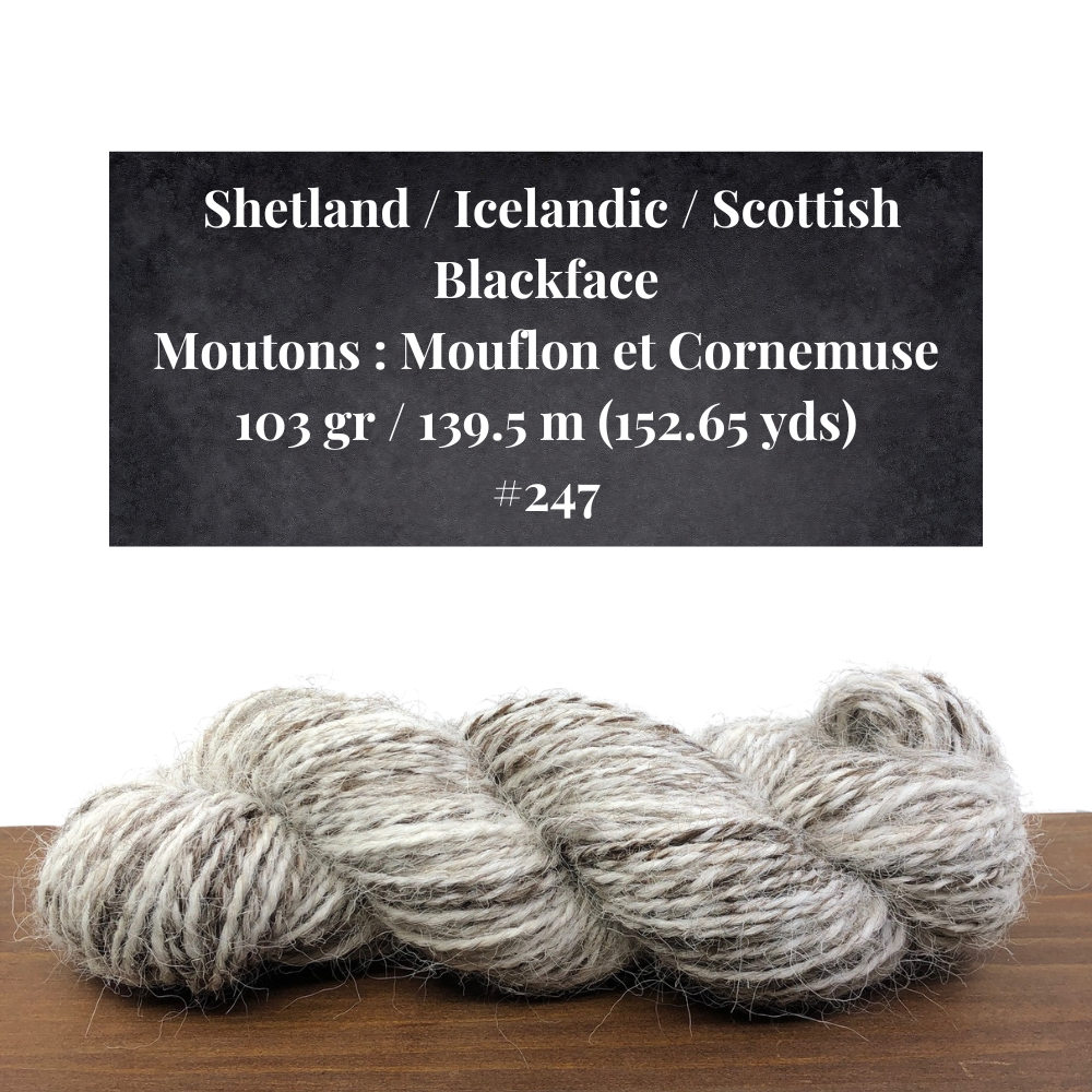 Hand spun wool by Le Mouton Polaire - Production 2024