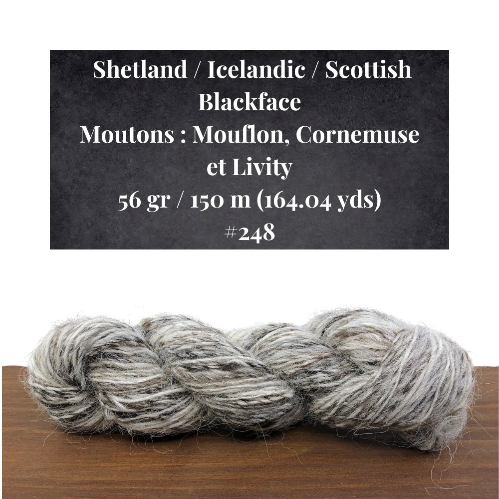 Hand spun wool by Le Mouton Polaire - Production 2024