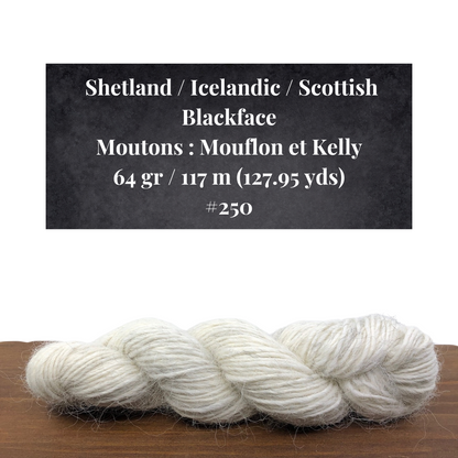 Hand spun wool by Le Mouton Polaire - Production 2024