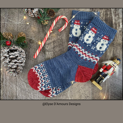 Kit chaussettes "Noël Givré" par Elyse d'Amours Designs