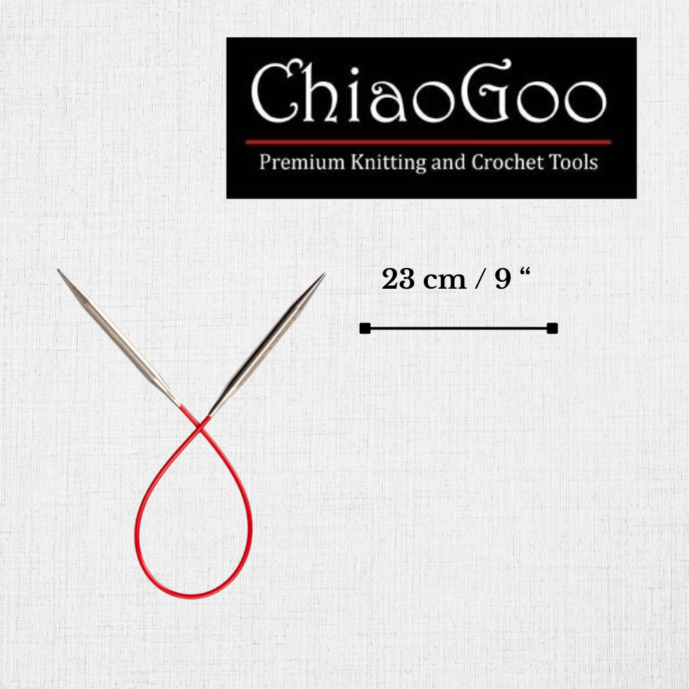 Aiguilles Circulaires Red Lace 23 cm / 9'' par Chiaogoo