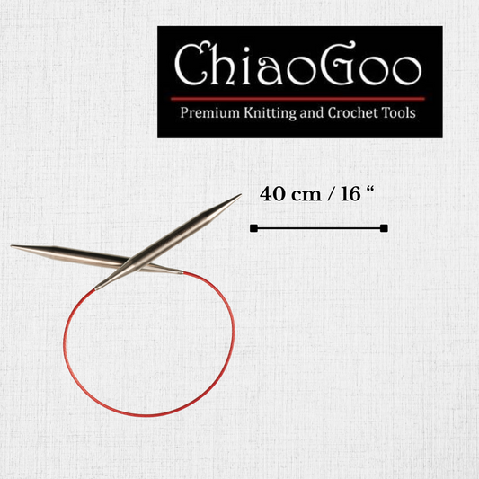 Red Lace Circular Needles 40 cm / 16'' by Chiaogoo