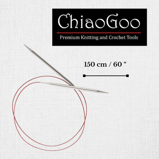 Red Lace Circular Needles 150 cm / 60'' by Chiaogoo