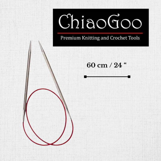 Red Lace Circular Needles 60 cm / 24'' by Chiaogoo