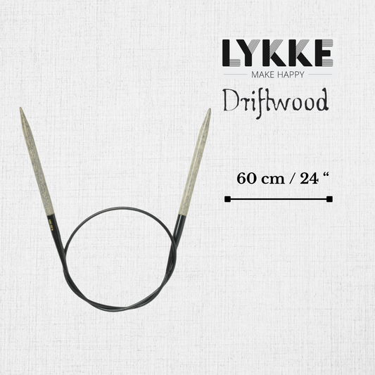 Aiguilles Circulaires Driftwood 60 cm / 24" par LYKKE