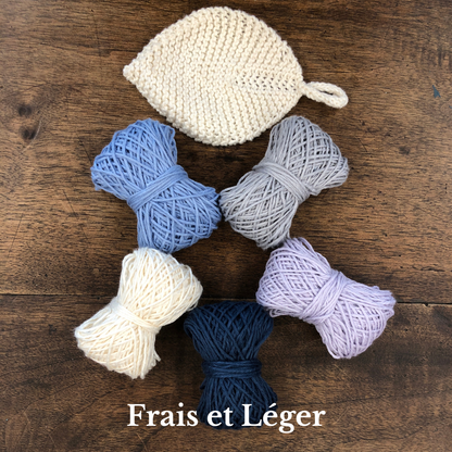 Knitting Kit - Leaf Washcloths - 100% Organic Cotton