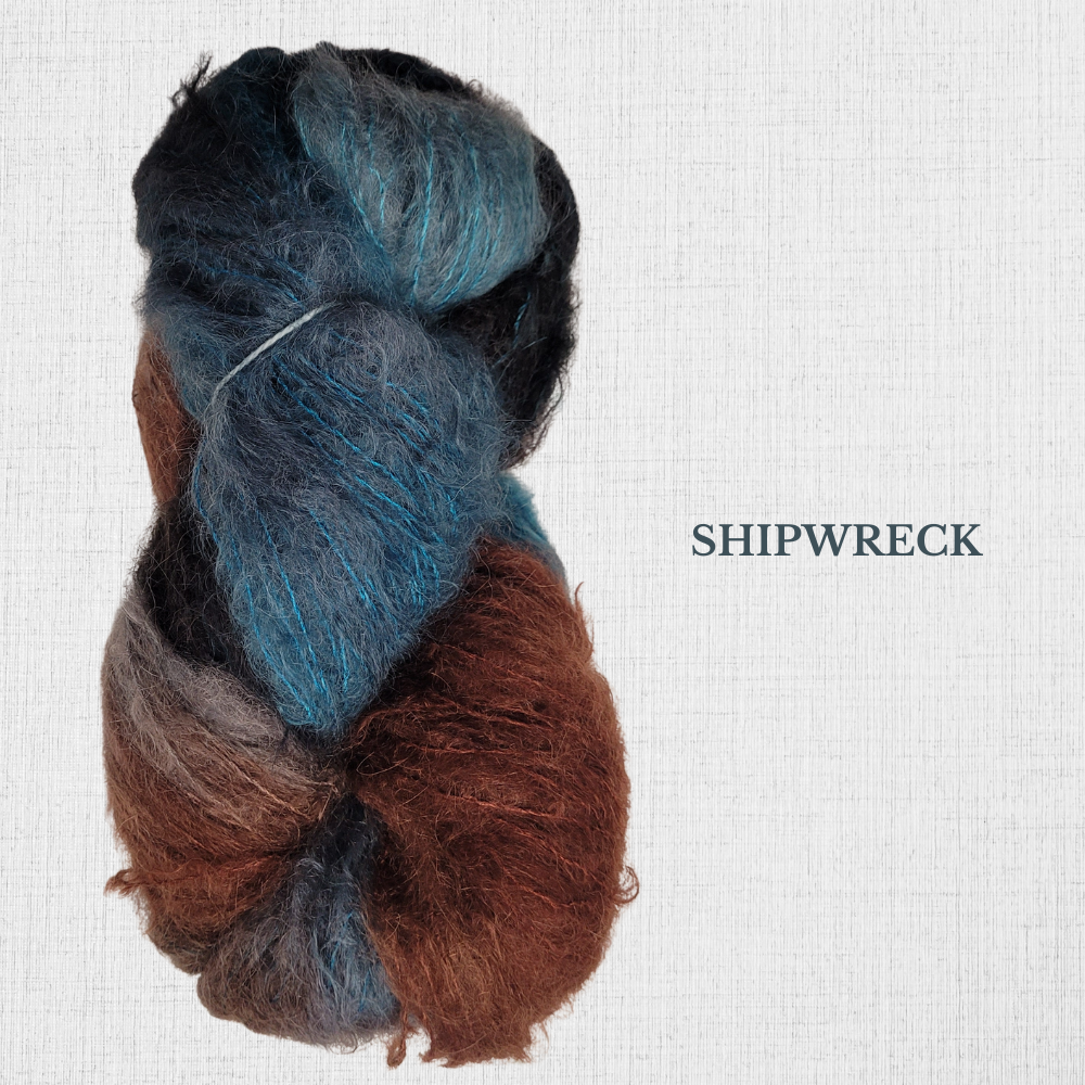 SELKIE par Hand Maiden - Kid Mohair et Soie teint à la main