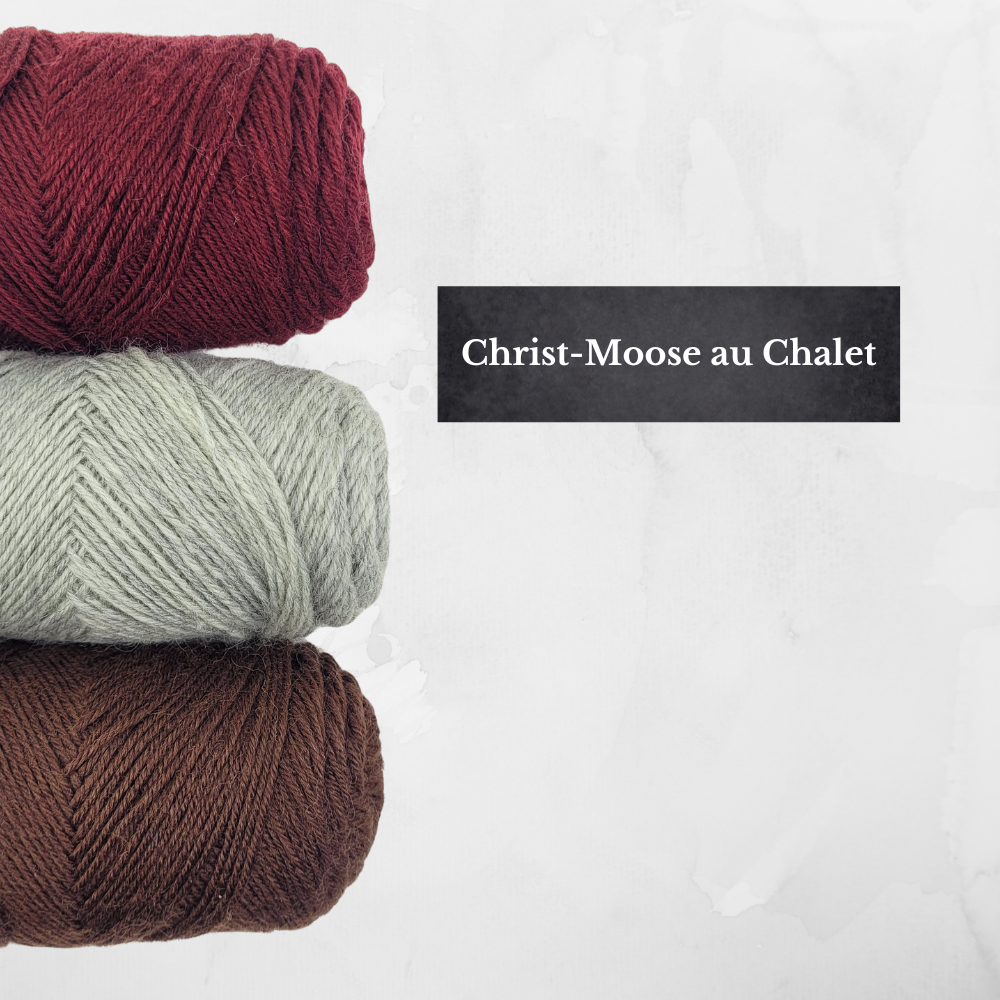 Kit des chaussettes ~ "Christ-Moose Socks" de Christine Brie