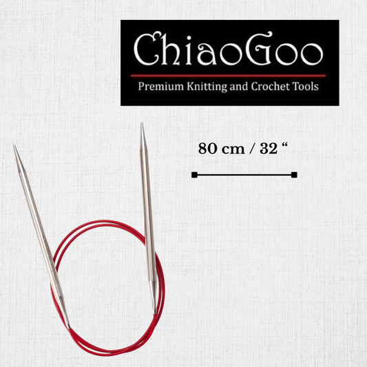 Red Lace Circular Needles 80 cm / 32'' by Chiaogoo