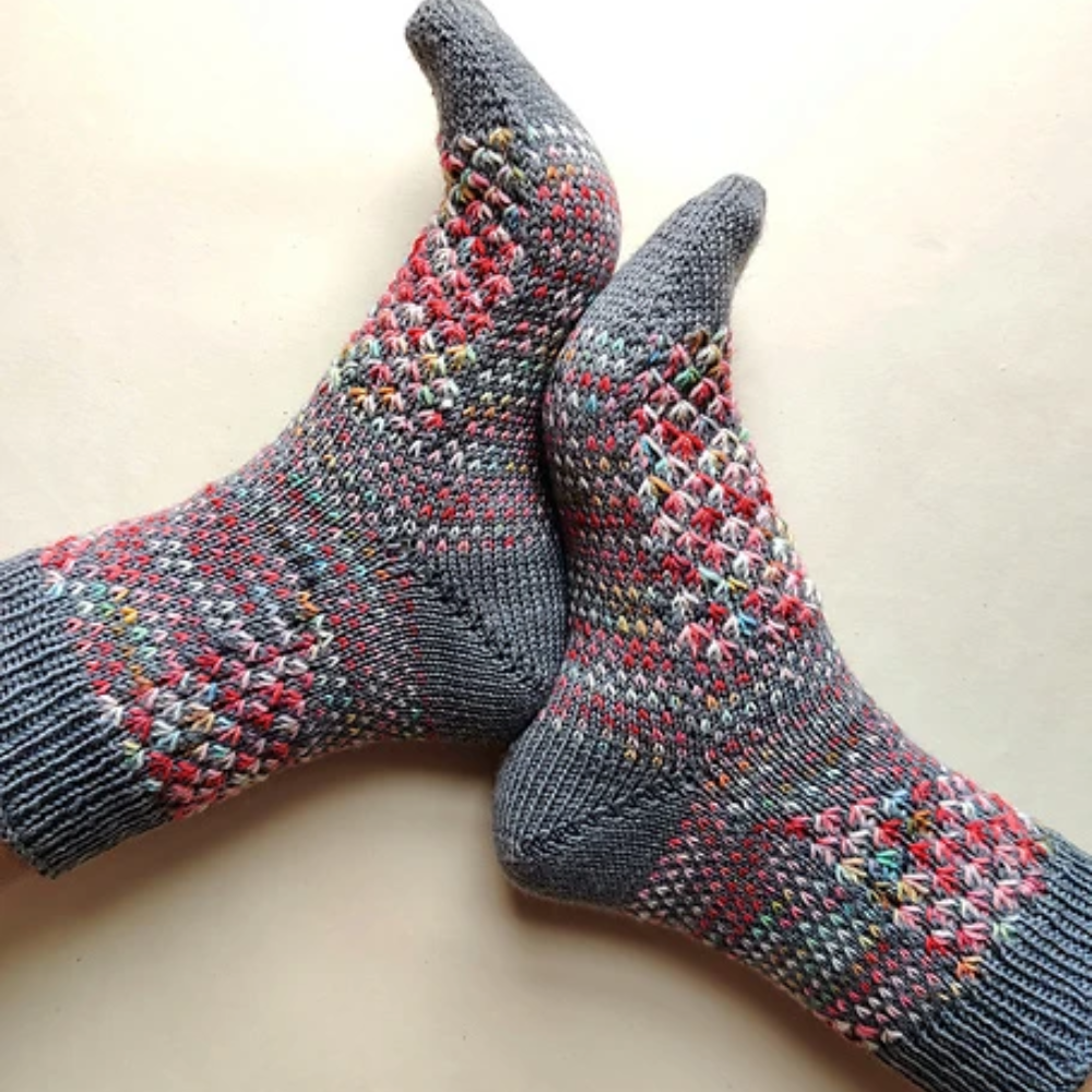 Cours en ligne (En redifféré)  Je tricote les Candy Bar Socks de Dolly Laishram Bhardwaj
