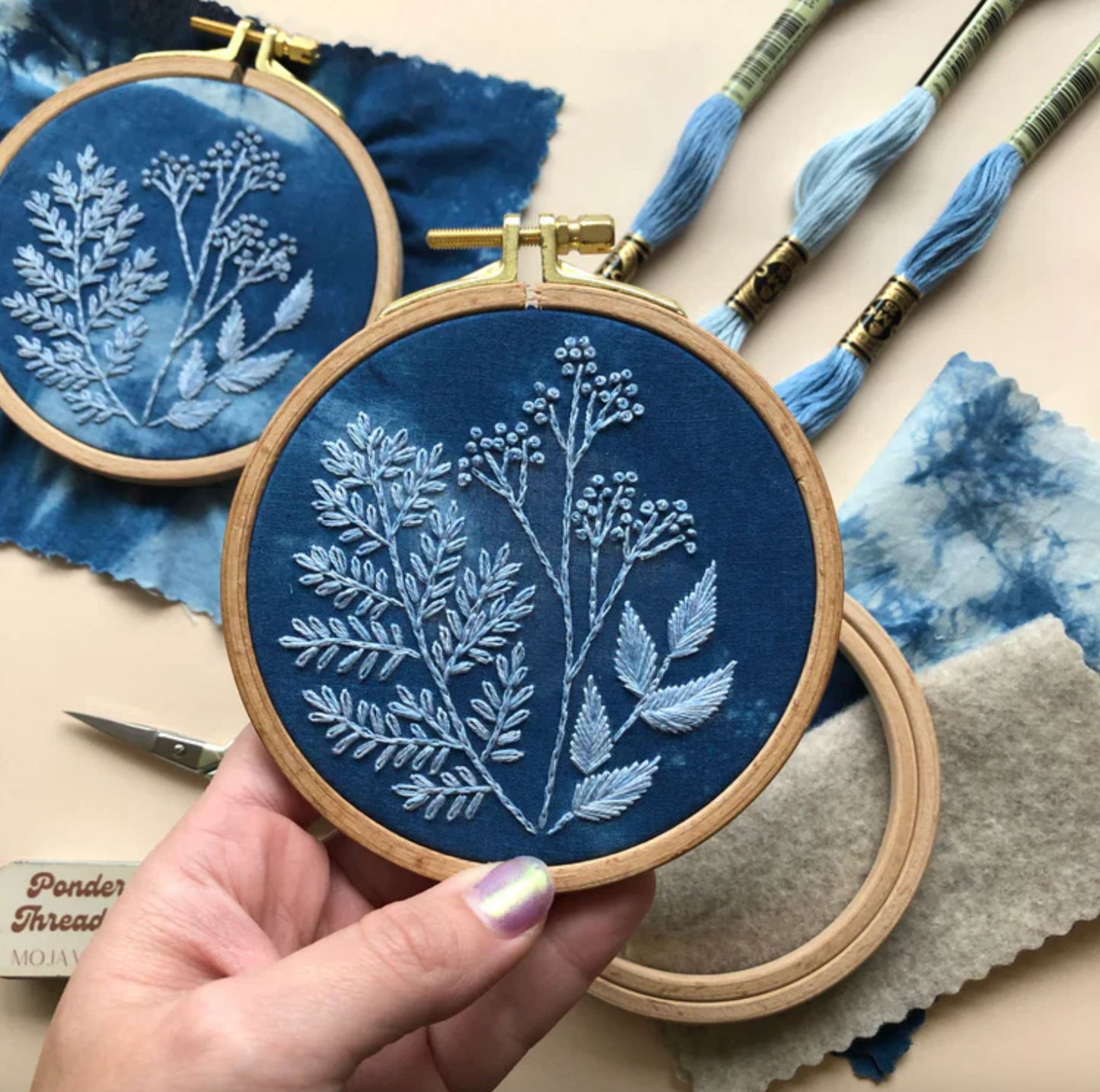 Kit de broderie - Cyanotype Botanique