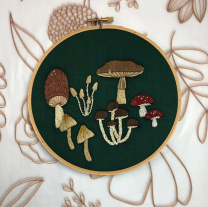 Patrons de broderie solubles par MCJ Winter - Les Champignons