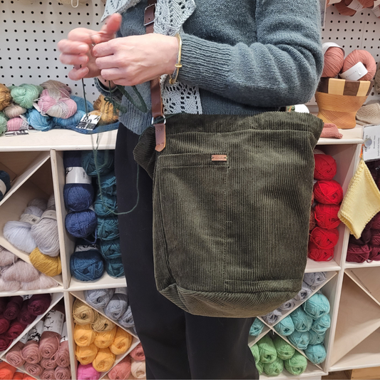 Sac à tricot en velours - Création Atelier Nicole