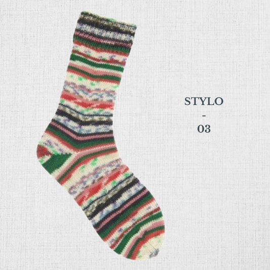 Socks Néon Fair Isle 4 Ply par Rico