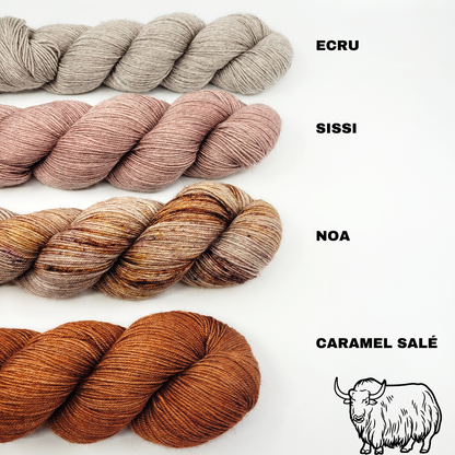 Adelina, Merino/Yak/Nylon, Fingering, Hand-dyed, Skein of 100 g/400 m - Emilia & Philomène
