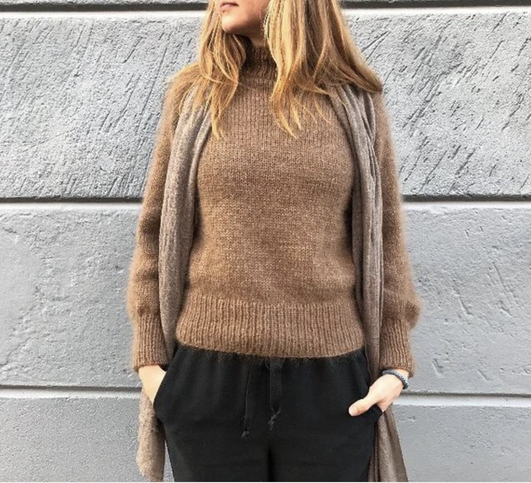 Simple and simple sweater - Patron de Knitting for Olive